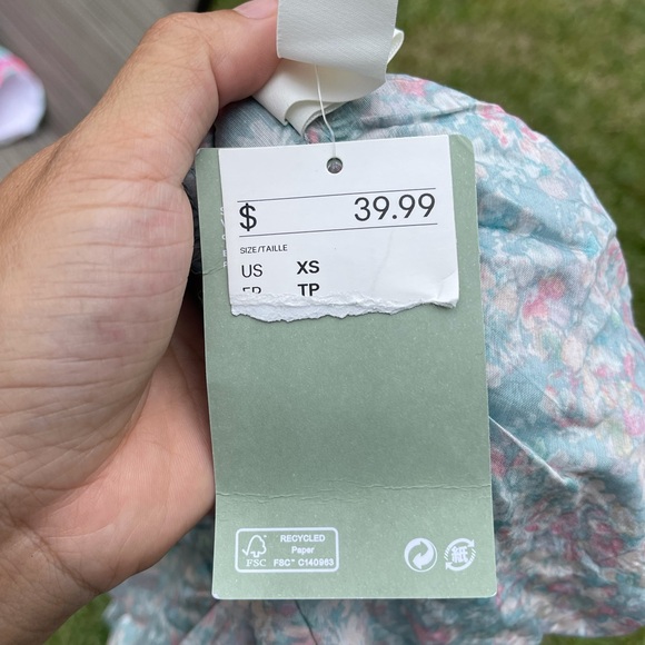 HM viscose long sleeve maxi dress size XS run big like S NWT - Picture 6 of 9